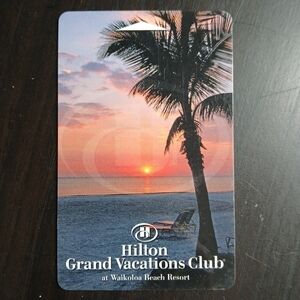 Hilton Grand Vacations Club Hawaii Key Card Hotel Room Key Sunset View